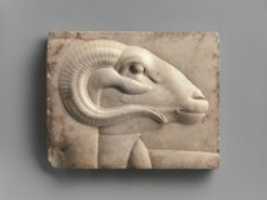 Free download Relief plaque with rams head from a gods figure free photo or picture to be edited with GIMP online image editor
