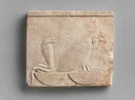 Free download Relief  plaque with Vulture and Cobra on baskets; falcon on opposite free photo or picture to be edited with GIMP online image editor