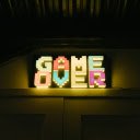 Retro Neon Game Over  screen for extension Chrome web store in OffiDocs Chromium