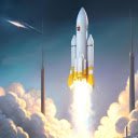 Retro Rocket Launch  screen for extension Chrome web store in OffiDocs Chromium