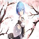 Schermata Re:Zero con Rem e Cherry Blossom Trees per estensione Chrome web store in OffiDocs Chromium