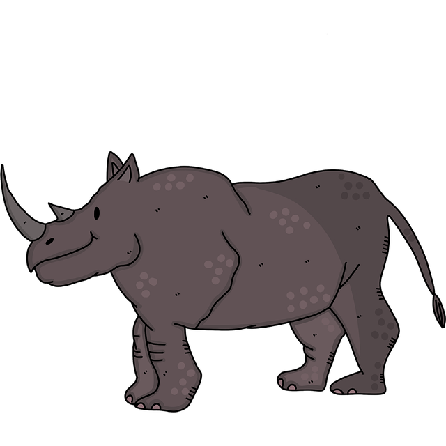 Free download Rhino Rhinoceros Zoo Endangered -  free illustration to be edited with GIMP free online image editor