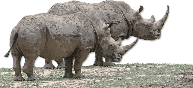 Unduh gratis Rhino Wild Nature - ilustrasi gratis untuk diedit dengan editor gambar online gratis GIMP