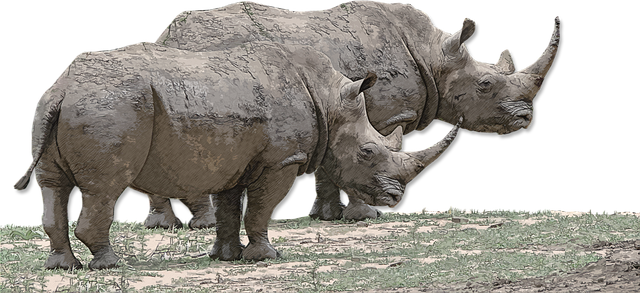 Free download Rhino Wild Nature -  free illustration to be edited with GIMP free online image editor
