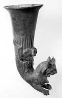 Free download Rhyton terminating in a horned lion free photo or picture to be edited with GIMP online image editor
