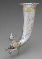 Free download Rhyton terminating in the forepart of a wild cat free photo or picture to be edited with GIMP online image editor