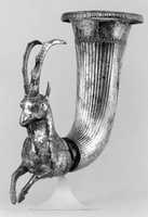Free download Rhyton terminating in the forepart of a wild goat free photo or picture to be edited with GIMP online image editor