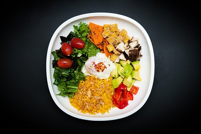 김프 무료 온라인 이미지 편집기로 편집할 쌀 야채 식사 계란 음식 무료 사진 무료 다운로드