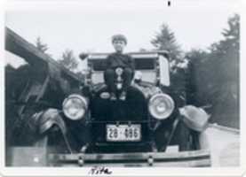 Free download Rita Chatel about 1923 on automobile free photo or picture to be edited with GIMP online image editor