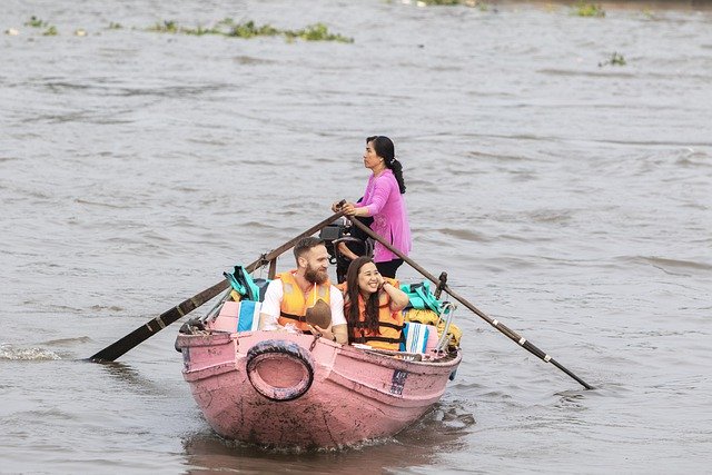 Free download river floating market canoe people free picture to be edited with GIMP free online image editor