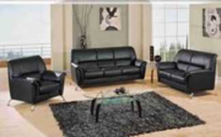 Free download RNG Black Leather Sofa free photo or picture to be edited with GIMP online image editor