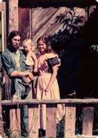 Free download Robin, Eli looking grouchy, and Prudence in front of the big barn free photo or picture to be edited with GIMP online image editor