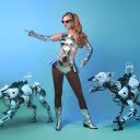 Robot dogs  screen for extension Chrome web store in OffiDocs Chromium