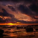 rocky beach and sunset  screen for extension Chrome web store in OffiDocs Chromium