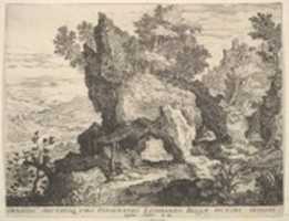 Free download Rocky Landscape with St. Jerome free photo or picture to be edited with GIMP online image editor