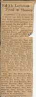 Free download Roosevelt, NJ Newspaper Clipping - Edith Lachman Feted at Shower free photo or picture to be edited with GIMP online image editor