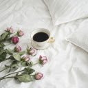 Roses and coffee cup  screen for extension Chrome web store in OffiDocs Chromium