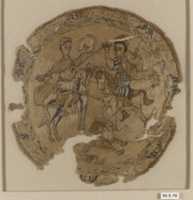 Free download Roundel with Mounted Warriors and a Lion free photo or picture to be edited with GIMP online image editor