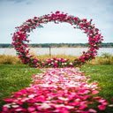 Round flower gate wallpaper  screen for extension Chrome web store in OffiDocs Chromium