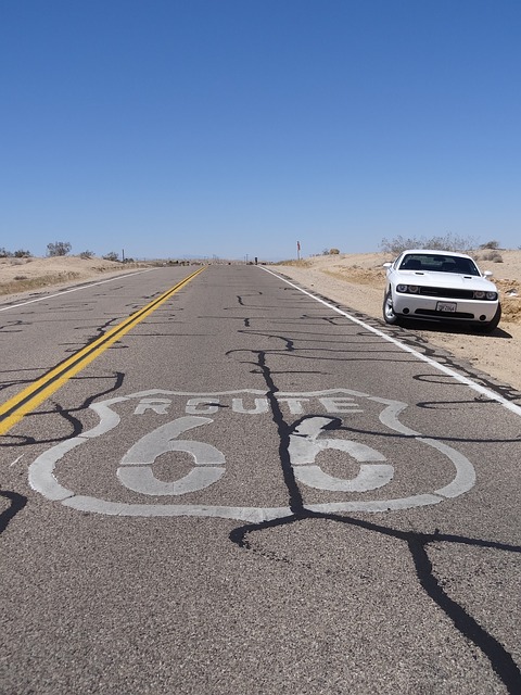 Free download route 66 car road travel usa sign free picture to be edited with GIMP free online image editor