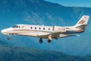 Gratis download S5-ICR / Ikar Aviation / Cessna 560 XL Citation Excel / Ljubljana Airport (LJLJ) gratis foto of afbeelding om te bewerken met GIMP online afbeeldingseditor