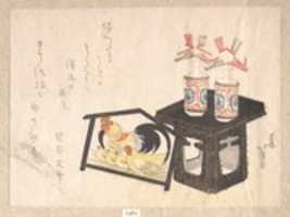 Free download Sacred Wine Bottles and Yema (Sacred Picture for Dedication in the Temple) free photo or picture to be edited with GIMP online image editor