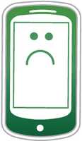 Free download Sad cellphone - green and white with transparent background free photo or picture to be edited with GIMP online image editor