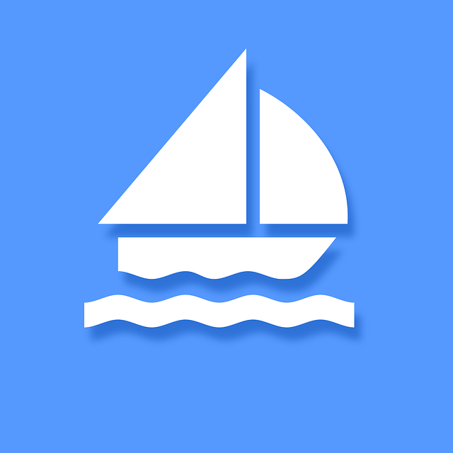 Free download Sailing Icon Blue -  free illustration to be edited with GIMP free online image editor