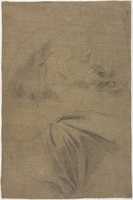 Free download Saint Bartholomew (recto); Study of Drapery and Two Hands (verso) free photo or picture to be edited with GIMP online image editor
