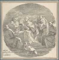 Free download Saint Celestine V Renouncing the Papacy, after Mattia Preti free photo or picture to be edited with GIMP online image editor