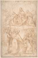 Free download Saint Dominic Giving the Rosary to Pope Pius V free photo or picture to be edited with GIMP online image editor