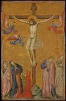 Free download Saint John on Patmos, Madonna and Child Enthroned, and Death of the Virgin; The Crucifixion free photo or picture to be edited with GIMP online image editor