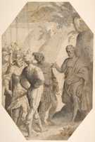 Free download Saint John the Baptist (?) Preaching to a Group of Soldiers free photo or picture to be edited with GIMP online image editor