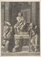Free download Saint Joseph and a Bishop at the Altar of the Virgin free photo or picture to be edited with GIMP online image editor