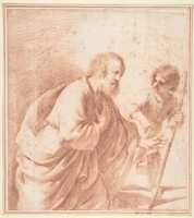 Free download Saint Joseph Seen with his Flowering Staff, which is Held by the Christ Child free photo or picture to be edited with GIMP online image editor