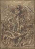 Gratis download Saint Michael Expelling the Fallen Angels gratis foto of afbeelding om te bewerken met GIMP online afbeeldingseditor