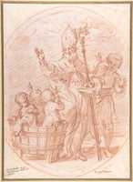 Free download Saint Nicholas of Bari Resuscitating Three Children Discovered in a Tub of Brine free photo or picture to be edited with GIMP online image editor