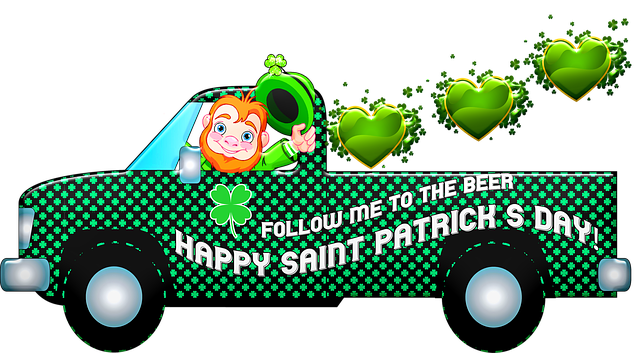 GIMP çevrimiçi resim düzenleyici ile düzenlenecek ücretsiz Saint PatrickS Day Truck ücretsiz illüstrasyonunu indirin