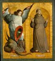 Muat turun percuma foto atau gambar percuma Saints Michael dan Francis untuk diedit dengan editor imej dalam talian GIMP