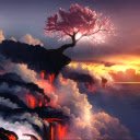Sakura and Smoke Live Wallpaper  screen for extension Chrome web store in OffiDocs Chromium