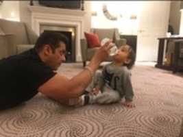 Free download Salman Khan Cute And Lovely Moment With Ahil free photo or picture to be edited with GIMP online image editor