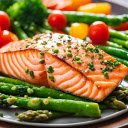 Salmon and vegetables  screen for extension Chrome web store in OffiDocs Chromium