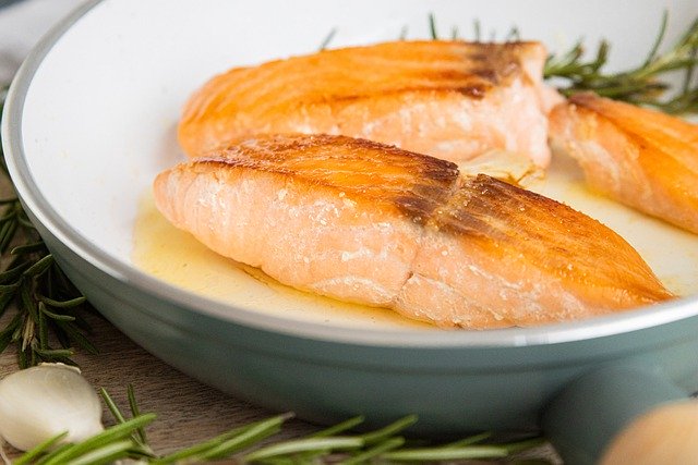 Free download salmon fish meal nourishment cook free picture to be edited with GIMP free online image editor