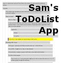 Pantalla de la aplicación Sams ToDoList para la extensión Chrome web store en OffiDocs Chromium
