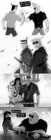 Free download Samurai Jack / Jhonny Bravo Fancomic Crossover free photo or picture to be edited with GIMP online image editor