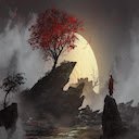 Samurai Landscape Theme  screen for extension Chrome web store in OffiDocs Chromium