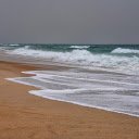 Sand beach and ocean waves  screen for extension Chrome web store in OffiDocs Chromium