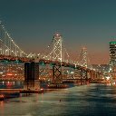 San Francisco Oakland Bay Bridge at Night  screen for extension Chrome web store in OffiDocs Chromium