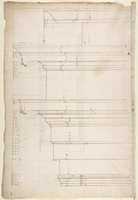 Free picture San Lorenzo, Library, Ricetto, entablature, elevation profile (recto) San Lorenzo, Library, Ricetto, column, elevation (verso) to be edited by GIMP online free image editor by OffiDocs