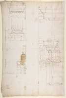 Free download San Lorenzo, New Sacristy, plan (recto) San Lorenzo, New Sacristy, details, elevation and section (verso) free photo or picture to be edited with GIMP online image editor